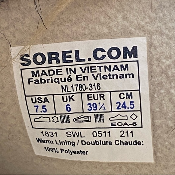 Sorel Mossy Green/Tan Tall Winter Lace Up Boots Women's Size 7.5 NL1780-316 - Picture 11 of 11